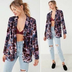 Urban Outfitters Velvet Floral Morris Blazer